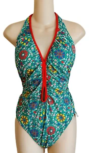 Nuevo con etiquetas Traje de baño Rhode One Piece Halter Peek a Boo talla L 12-14 - Imagen 1 de 8