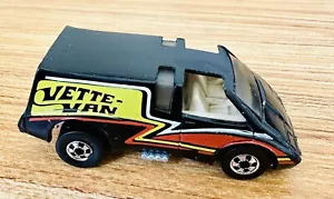 Vintage Hot Wheels 1980 Hi Rakers Corvette Vette Van Blackwall Malaysia Black - Picture 1 of 5