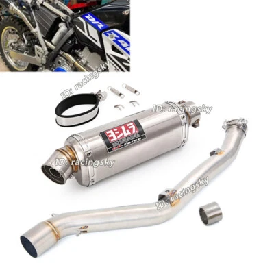 Slip For Suzuki DRZ400 S/SM 2000-2025 Exhaust Escape Mid Pipe 370mm Muffler Tips - Image 1 of 4