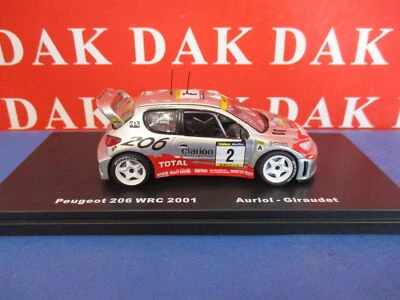 Die cast 1/43 Modellino Auto Peugeot 206 WRC Rally Catalunya 2001 D. Auriol - Immagine 1 di 4