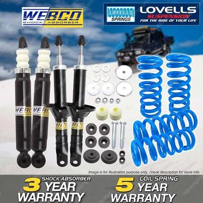 Front Rear Webco Shock Absorbers Lovells Raised Springs for Ford Falcon EA EB - image 1 of 3