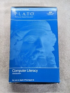 Plato Computer Literacy Computer Based Education Big Box Apple II 5.25" 1983 - Picture 1 of 8