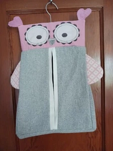 Levtex Diaper Stacker Owl Pink Diaper Holder Baby Nursery Organizer Boho - Picture 1 of 5