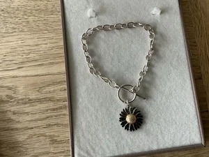 Sterling Silver Sunflower Design Bracelet R32L - Picture 1 of 3