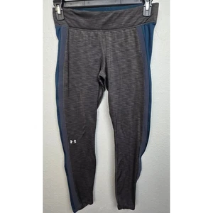 Under Armour Womens Athletic Leggings Gray Blue Activewear Workout Pants - Picture 1 of 10