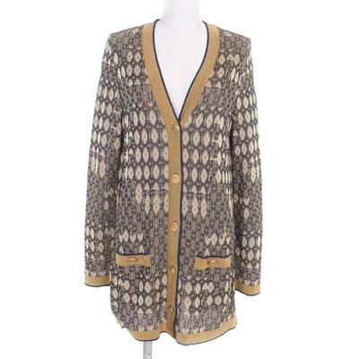 Cárdigan CHANEL Dorado Azul Marino Viscosa Mujer 38 P61677 Foto 1 de 4