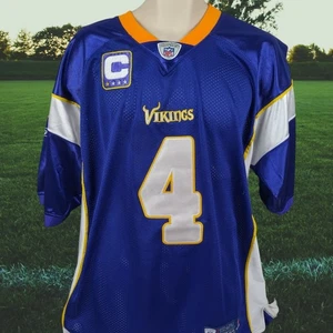 Reebok Minnesota Vikings On Field Brett Favre Adults 3XL Stitched Captain Jersey - Picture 1 of 16