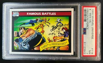 1990 Impel Marvel Universe X-Men vs Freedom Force #118 PSA 7 - Image 1 of 2