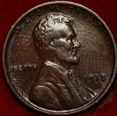 1913 Philadelphia Mint Copper Lincoln Wheat Cent - Image 1 of 2