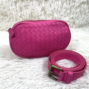 BOTTEGA VENETA Intrecciato Gürteltasche Leder Rosa Authentisch Top - Bild 1 von 20