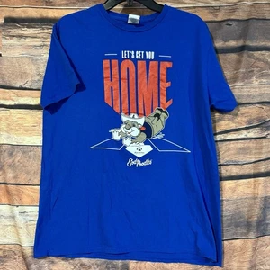 Camiseta Amarillo Sod Poodles Grande Azul Camisa de Béisbol Manga Ruckus MiLB Menores - Imagen 1 de 8