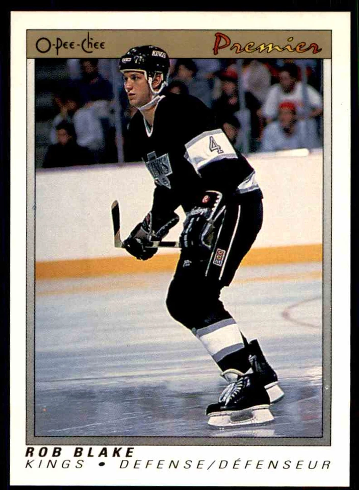 1991-92 O-Pee-Chee Premier Rob Blake Rookie Los Angeles Kings #6 - Image 1 of 2
