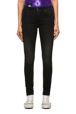 Diesel D-Roisin 069MZ Women's Jeans W26/L32 Super Slim High Waist Stretch Black - Image 1 of 4