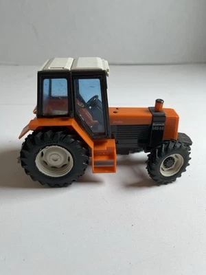 Vintage Britains Renault 145-14 Farm Tractor Orange Black - Image 1 of 4