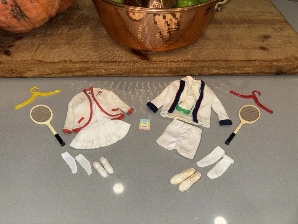 Barbie Ken 1962 Time for Tennis #790 & Tennis Anyone #0941 OUTFITS Japón de colección Foto 1 de 4