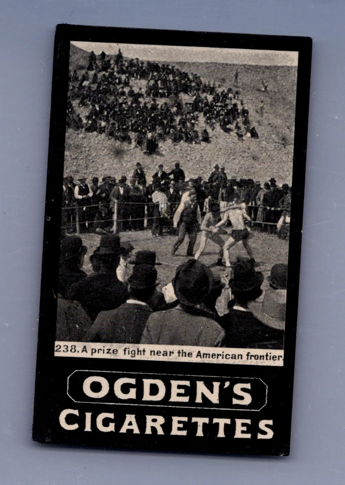 1902 OGDEN'S CIGARETTES #238 A PRIZE FIGHT NEAR AMERICAN FRONTIER SERIES F - Image 1 of 3