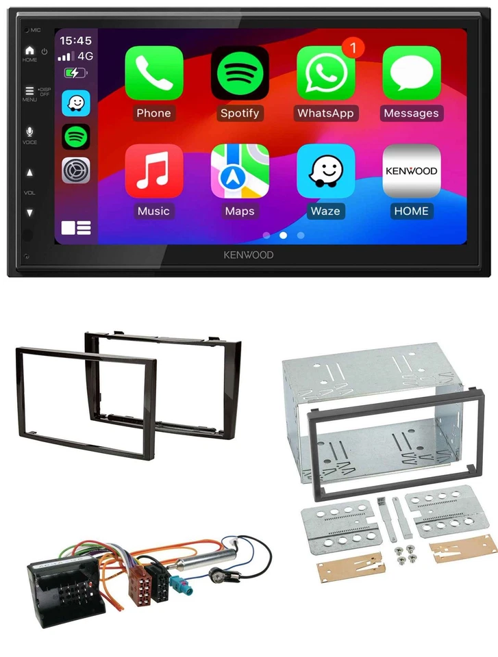 Kenwood MP3 USB DAB 2DIN Bluetooth Autoradio für Peugeot 308 2007-09 schwarz - Bild 1 von 4