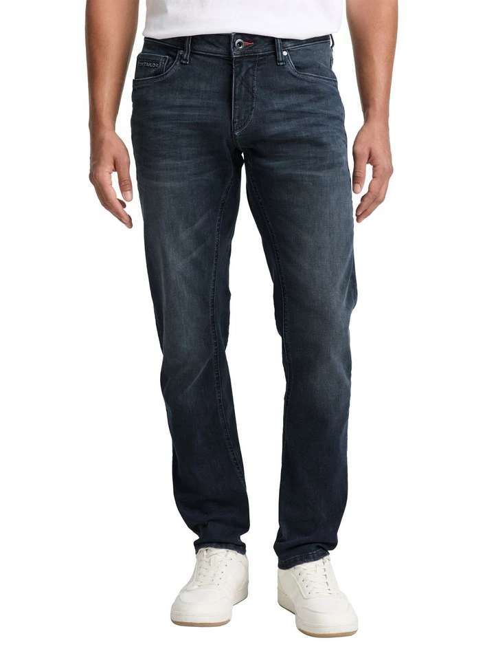 Tom Tailor Jeans Pour Hommes TTCURT TAPERED - Taille Mi - Coupe Droite - Bleu - Photo 1/1