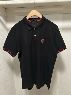 Carolina Herrera Black Polo Size Large Slim Fit With Logo On Chest, Red Accents - Image 1 of 2