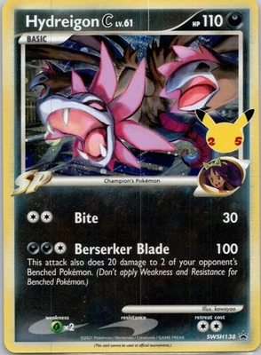 Hydreigon C lv.61 Holo Promo SWSH: Sword & Shield Promo Cards SWSH138 NM - Image 1 of 2