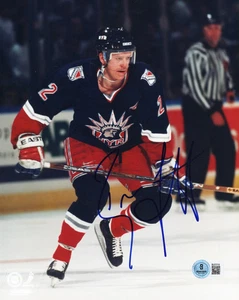 Brian Leetch Autographed New York Rangers 8x10 Photo Beckett - Picture 1 of 1