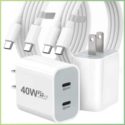 40W Fast Charger Block USB-C Type C Wall Power Adapter For iPhone 15 16 Pro Max - Image 1 of 4