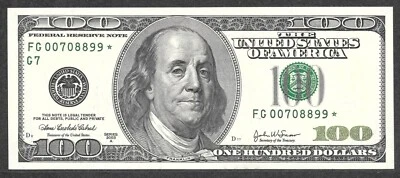 2003A $100 FG00708899* Chicago CHCU Star Note - Image 1 of 2