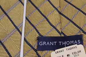 2684) NEW GRANT THOMAS MEN'S TIE 100% SILK MADE IN USA - Picture 1 of 4