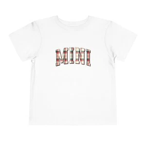 Mini Christmas Plaid Toddler Short Sleeve Tee - Picture 1 of 29