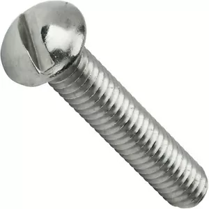 10-32 x 1/4 "ranurado cabeza redonda tornillos de la máquina de acero inoxidable 18-8 cantidad 100 - Imagen 1 de 7