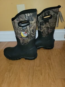 Bogs Waterproof Sky High Farm Mossy Oak Hunting Camouflage Pull On Boots Size 9 - Picture 1 of 11