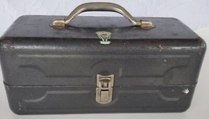 Vintage My Buddy Metall Angelkoffer 2 Fächer grau - Bild 1 von 18