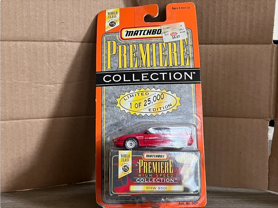 Matchbox Premiere Collection Series 15 High Speed BMW 8501 Red 1997 MOC  - Image 1 of 1