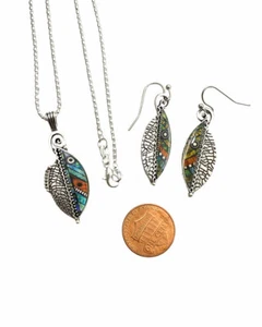 Everyday Casual Dainty Chain Necklace Earrings Set Pierced Hook Earrings - Picture 1 of 3