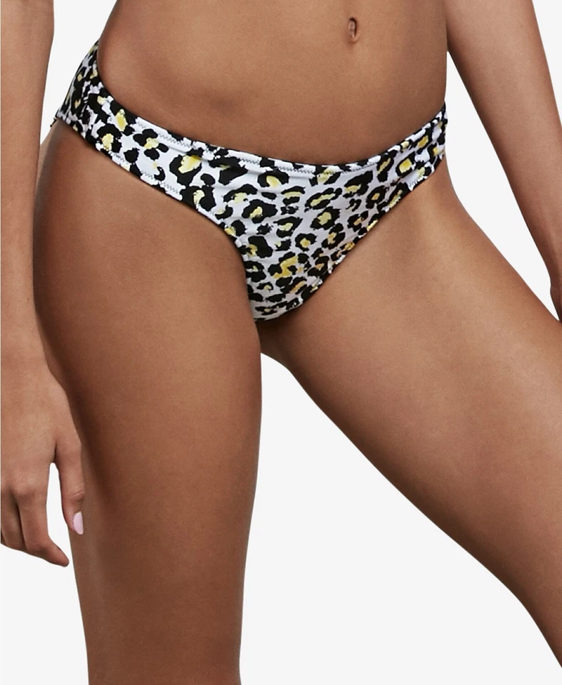 Volcom Seeing Spots Reversible High-Leg Bikini Bottoms Black XS M L NWT - Image 1 of 4