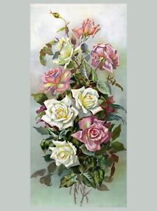 9704. Affiche de décoration. Chambre art mural. Décoration d'intérieur. Bouquet de roses fleurs exotiques