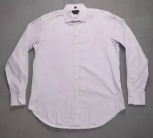 Barneys New York Button-Up Purple Striped Dress Shirt Trim Size 16 Long Italy - Picture 1 of 8