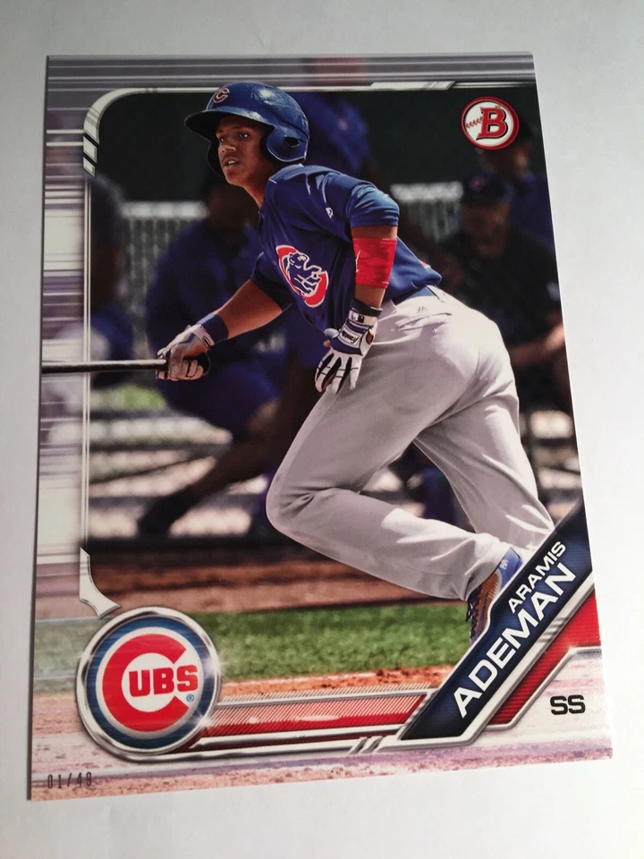 2019 Bowman Paper Prospects Jumbo 5x7 Aramis Ademan Cubs BP84 01/49 - Image 1 of 1