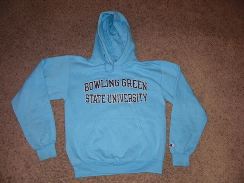 BOWLING GREEN UNIVERSITY light blue CHAMPION Hoodie Sweatshirt Women's Small Cover