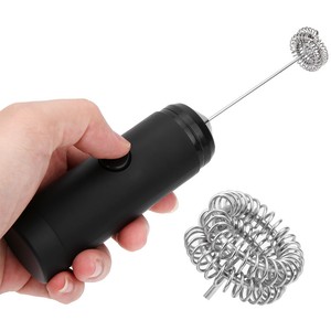 Electric Milk Frother Handheld Stainless Steel Coffee Drink Mixer LL