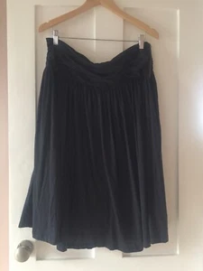 NICOLE FARHI BLACK RUCHED SKIRT SIZE 14 - Picture 1 of 2