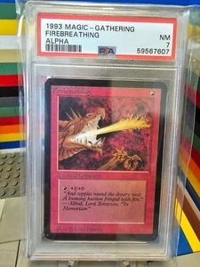 FIREBREATHING Alpha Graded NM PSA 7 MTG 1993 Vintage Magic The Gathering - Picture 1 of 2