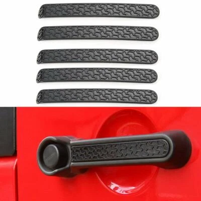 Cubierta de inserciones de manija de agarre de puerta delantera y trasera 5 piezas para Jeep Wrangler JK 4 puertas 07+ Foto 1 de 4
