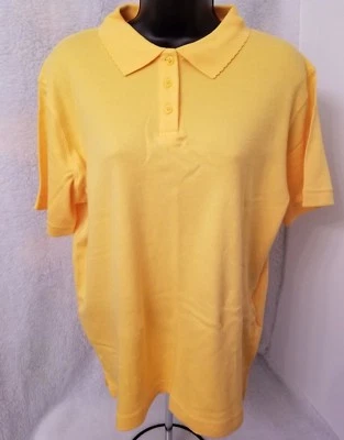 Basic Editions Womens Shirt Top Blouse Size S Small Yellow NEW - Image 1 of 3