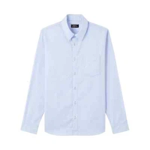 Men's - A.P.C - Chemise Barthelemy - Blue and White Shirt - Small - Picture 1 of 3