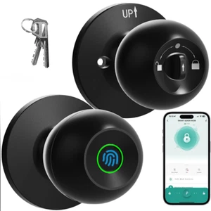 KLLOQE 3-in-1 Smart Lock Fingerabdruck Smart Türknopf mit App Steuerung Bluetooth - Bild 1 von 6