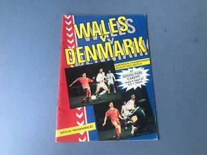 Wales v Denmark 1987 European Championship Qualifier Programme - Picture 1 of 5