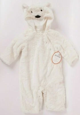 Pottery Barn 孩子 婴儿 北极熊 万圣节 服装 白色 6-12 个月 #61 — 第 1/4 张图片