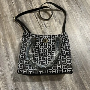 Tommy Hilfiger Logo Purse Black, Tote Handbag …..WITH TAGS !!!!! - Picture 1 of 8