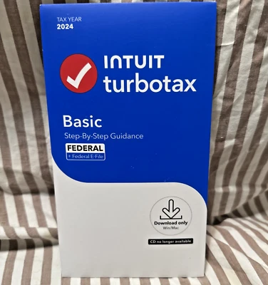 Turbotax 2024 Basic Federal + E-File for Win/Mac  Fast Shipping Download Sealed - Image 1 of 4